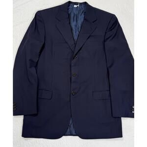 Brioni Men’s 44L Navy Wool Sport Coat Blazer Italy Wilkes Bashford
